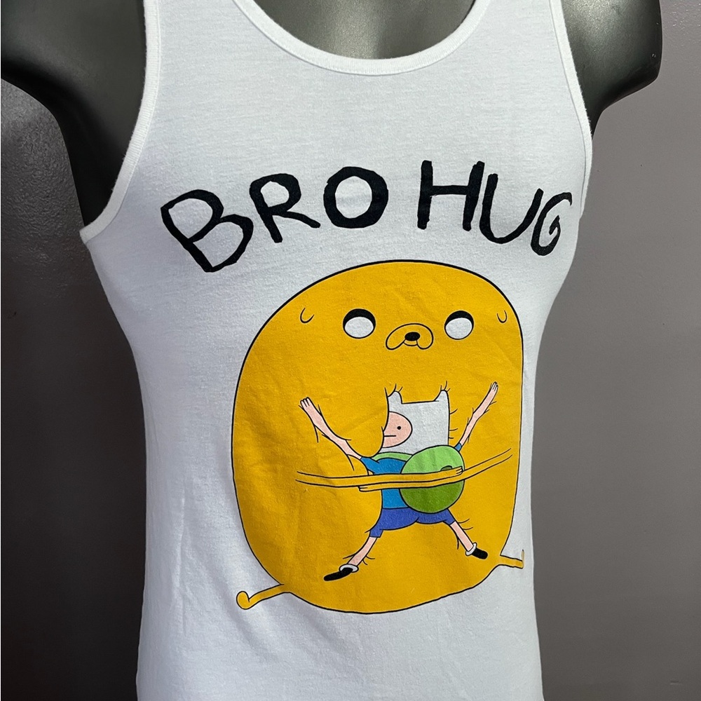 Cartoon Network White Tank Top with Yellow and Blue Graphic